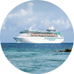cruise ship on the ocean image